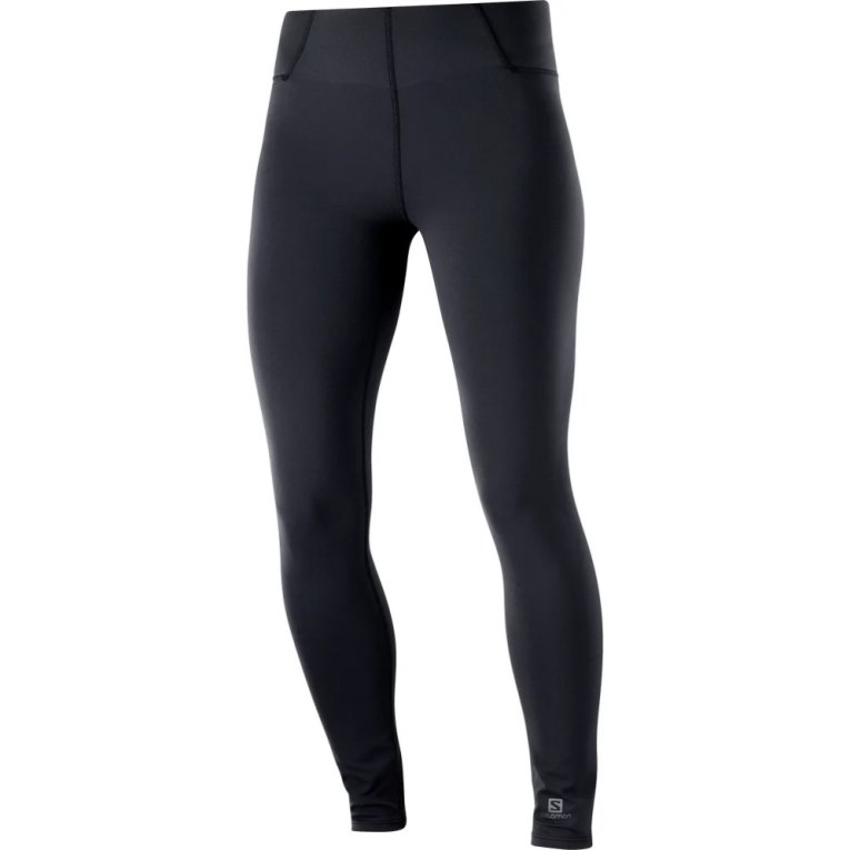 Black Salomon Cross Multi 28'' Women's Running Tights | PH 19263M